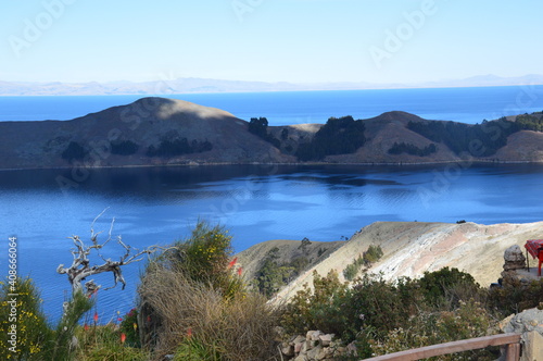 Vista panorámica de Isla del Sol, Bolivia, South America