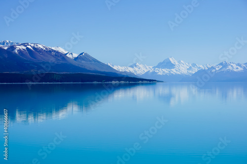 Lake pukaki and reflection New Zealand © weiguo1