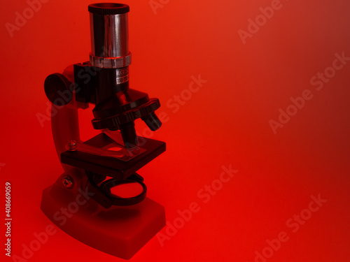 Red microscope for Science and education