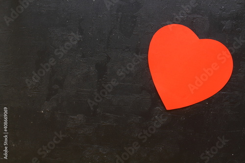 Valentines day hearts on black background