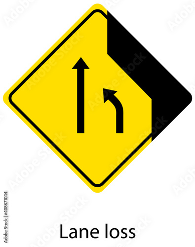 Free Download Yellow traffic warning sign on white background - GFXLoad
