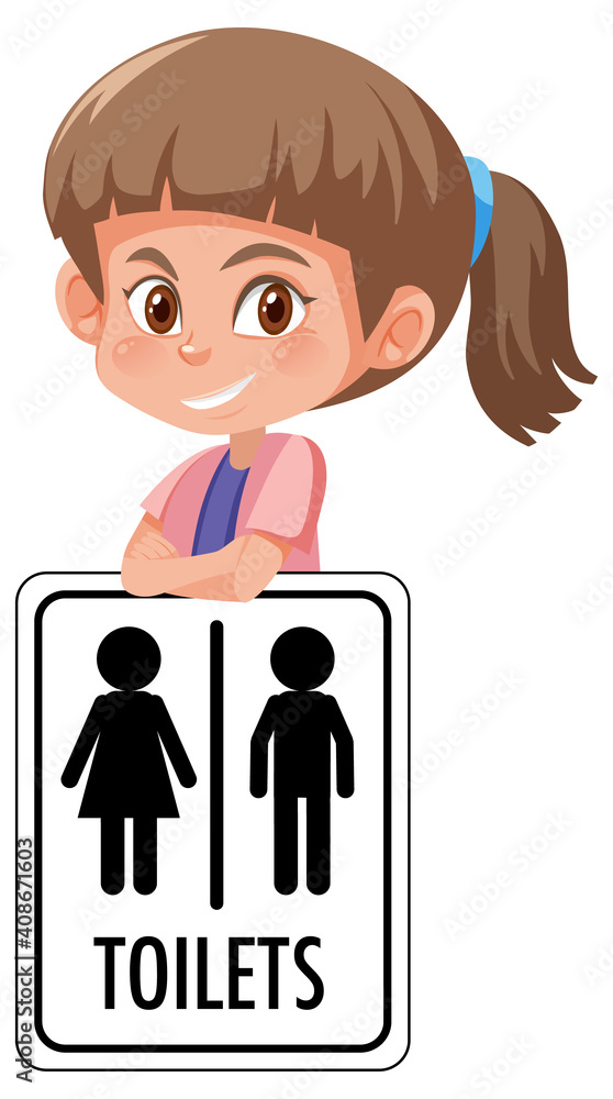 Girl holding traffic sign isolated on white background Girl holding traffic sign isolated on white background