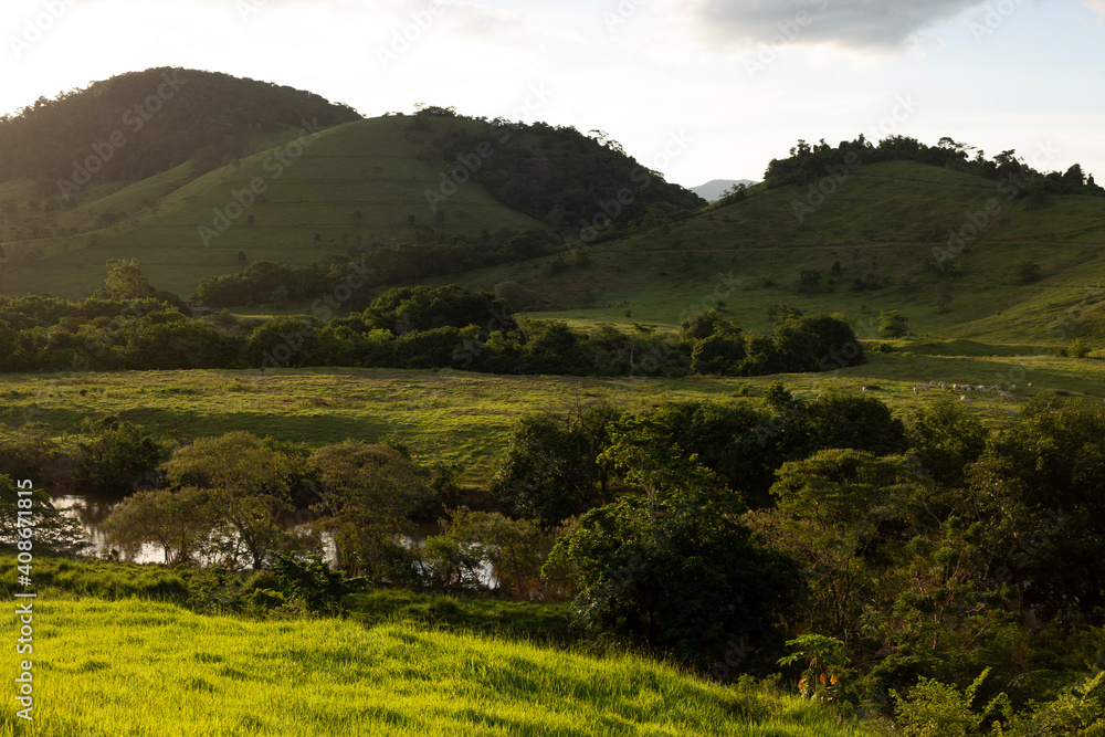 Fototapeta premium landscape with mountains and sky