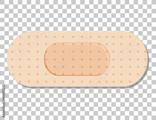 Medical plaster isolated on transparent background