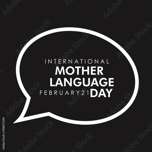 International Mother Language Day. Background design template. February 21