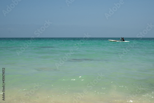 kayak on the sea