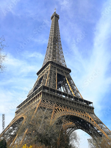 Eiffel Tower shot from the ground.  © Karine