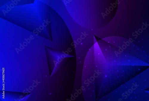 Dark Pink, Blue vector Design with connection of dots and lines on colorful background.