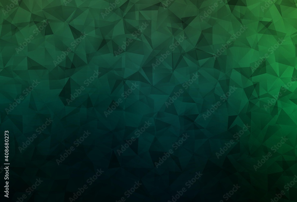 Dark Green vector abstract polygonal background. Dark Green vector abstract polygonal background.