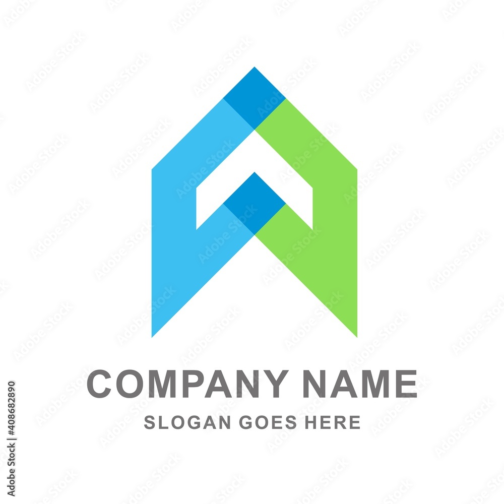 Geometric Triangle Arrow Space Business Company Vector Logo Design Geometric Triangle Arrow Space Business Company Vector Logo Design