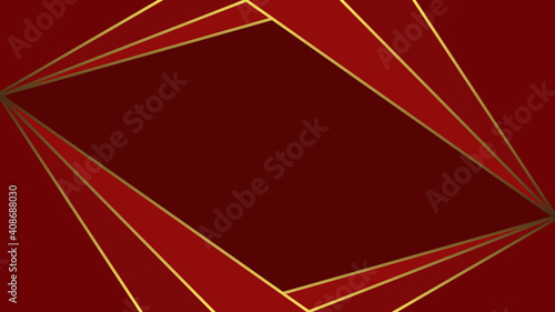 Luxury Red Paper Cut Background for Poster, Flyer, Vector, Cover Design, Book, CD, Banner and Website Advertising © denayune