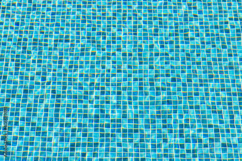 Blue aqua in swimming pool