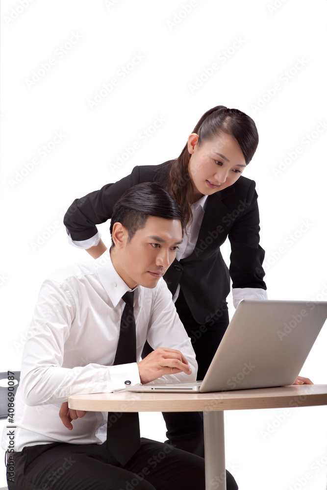 Business people using computer Business people using computer