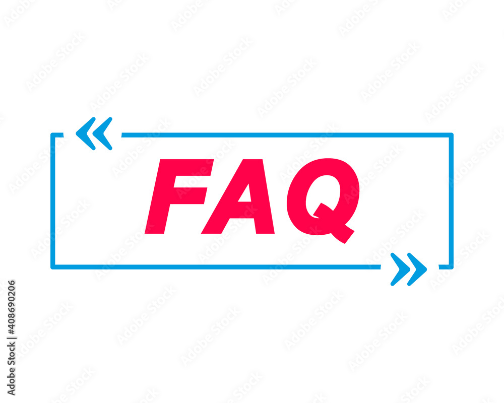 Fototapeta premium FAQ labels. Speech bubbles and marketing sticker.