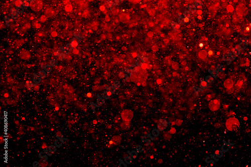 Red bokeh of lights