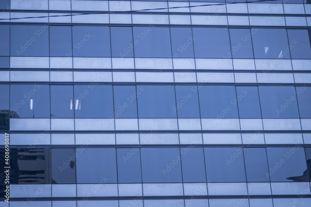 Blue building modern business Blue building modern business