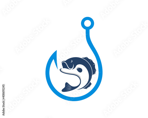 Hook with jumping fish inside