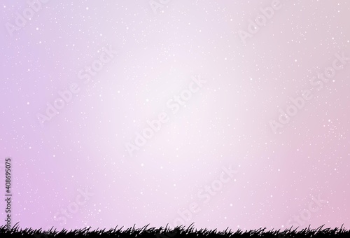 Light Purple vector pattern with night sky stars.