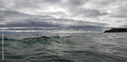 storm clouds over the sea