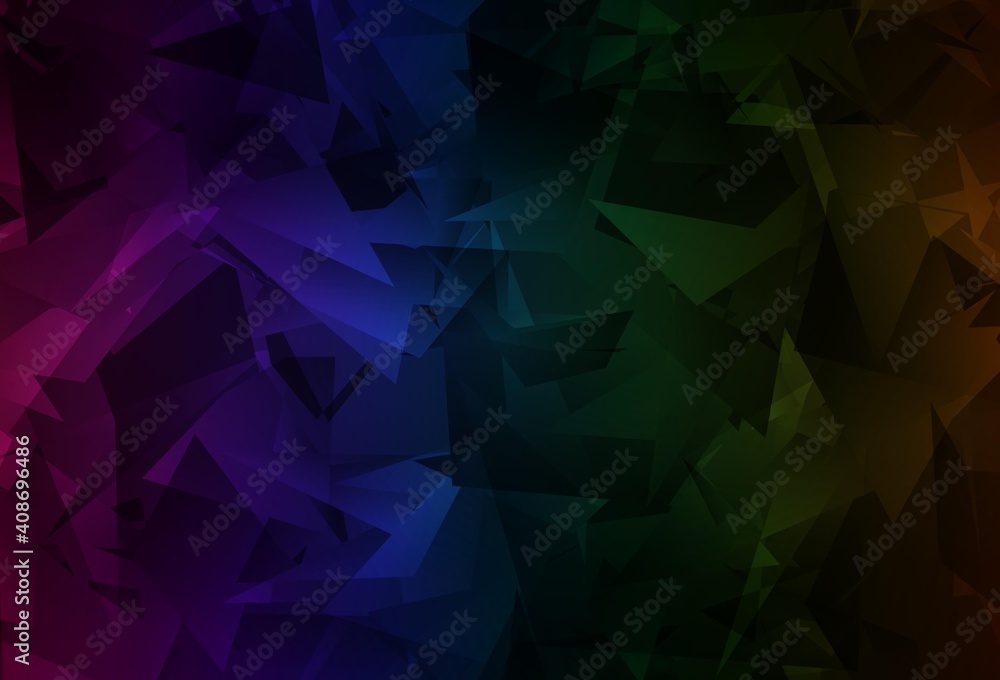 Obraz premium Dark Multicolor vector low poly background.