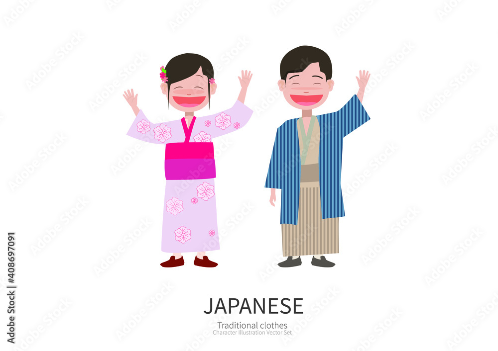 Character in Japanese traditional clothes.
Character in Japanese traditional clothes.