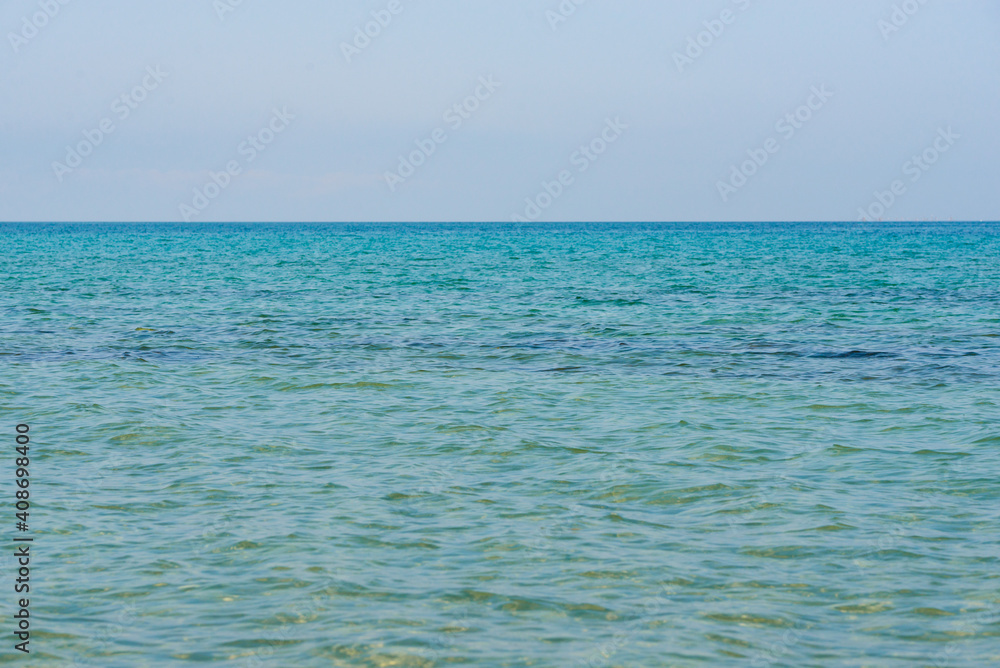 Caribbean turquoise water beach reflection aqua perspective background