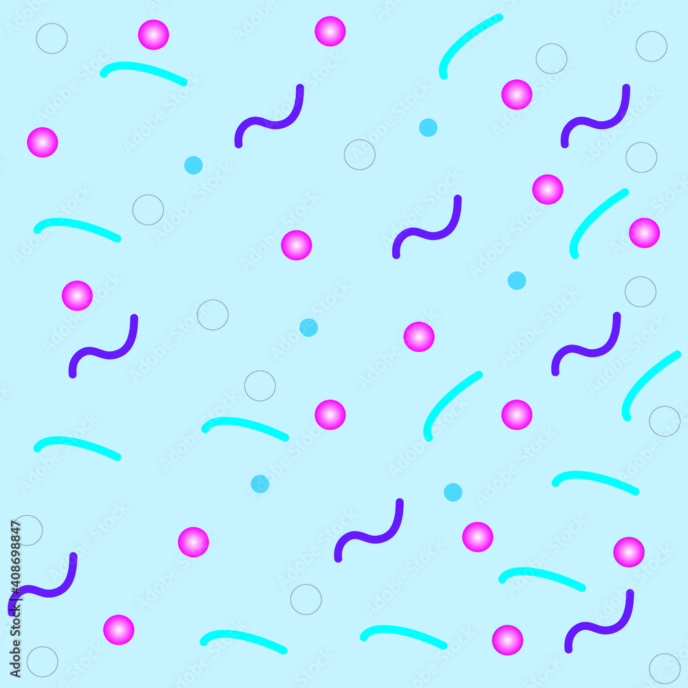 abstract memphis style pattern on blue background for fabric, cover, wall, banner, wallpaper abstract memphis style pattern on blue background for fabric, cover, wall, banner, wallpaper