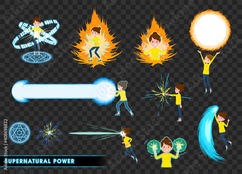 flat type Bun hair mom_Psychic