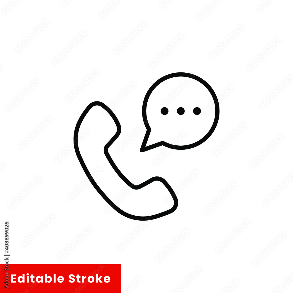 Fototapeta premium Help and support icon. Simple line style for web template and app. Call center, assist, service, contact, phone, computer, info, vector illustration design on white background. Editable stroke EPS 10