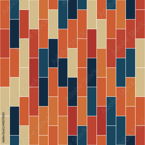 Abstract Seamless Colorful Bricks Background