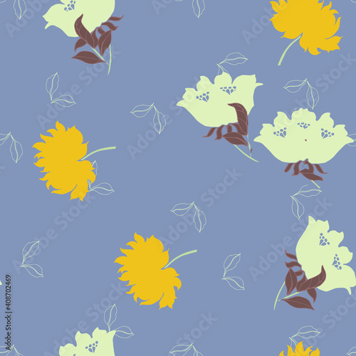 Beautiful seamless floral pattern background. 