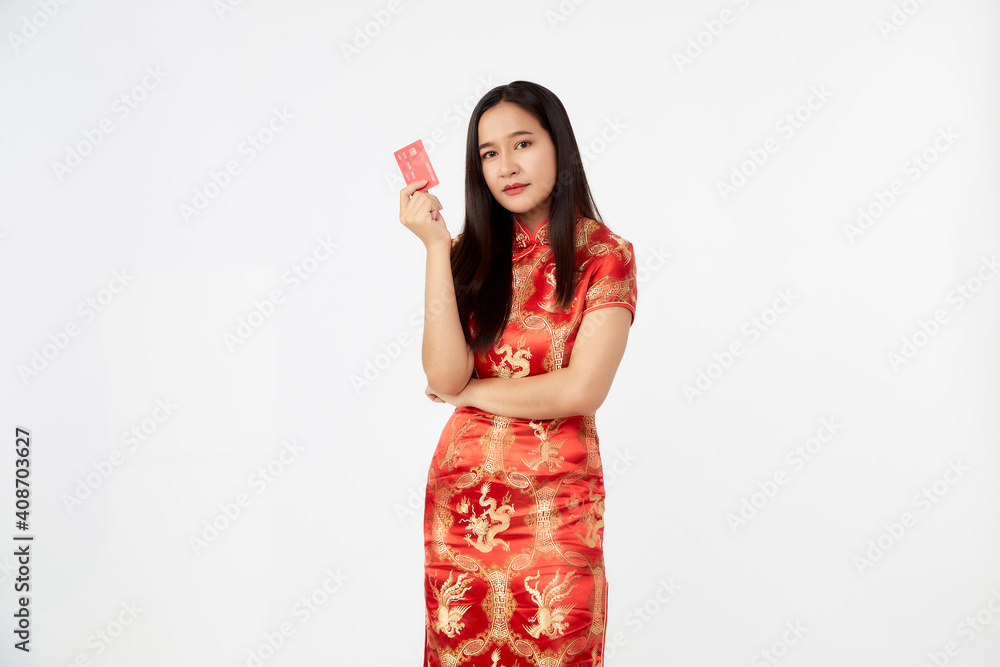 Young Asian woman Online shopping Young Asian woman Online shopping
