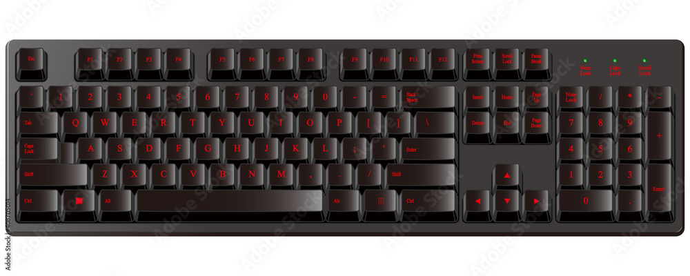 カッコいいハイセンスな黒いゲーミングキーボード カッコいいハイセンスな黒いゲーミングキーボード