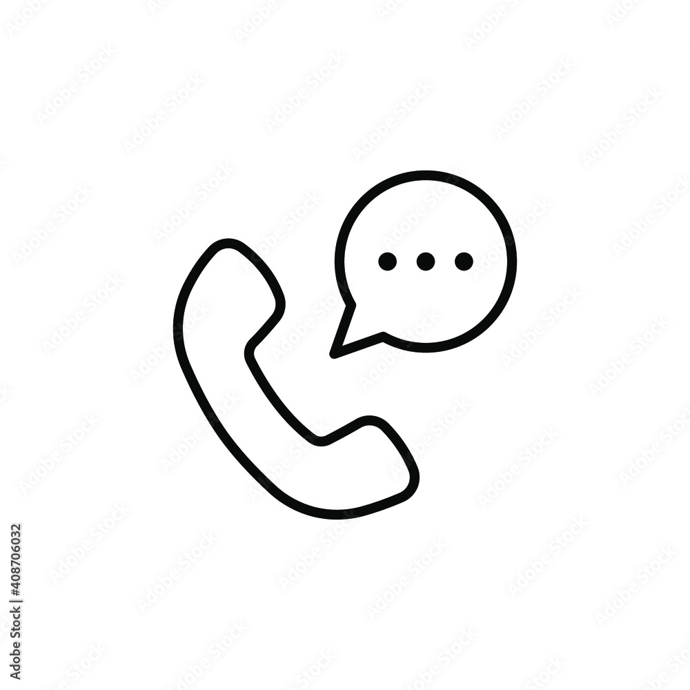 Help and support icon. Simple line style for web template and app. Call center, assist, service, contact, phone, computer, info, vector illustration design on white background. EPS 10