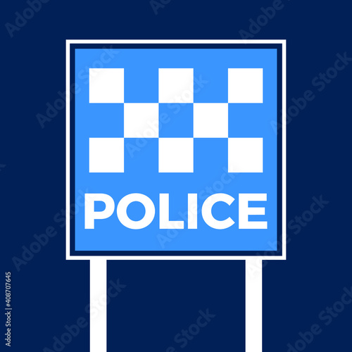 Police region sign vector design. Eps10 vector illustration.