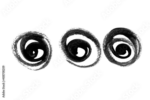 Ink,Black watercolor stripes or brush on white background,Abstract color,Abstract Textures   © LOOKS GOOD