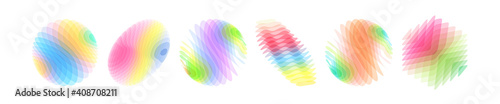 Set of various overlapping elements. Abstract geometric design. Vector illustration for banners, placards, posters or flyers.
