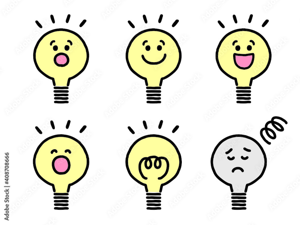 アイデア 発見の電球イラスト Stock Vector Adobe Stock