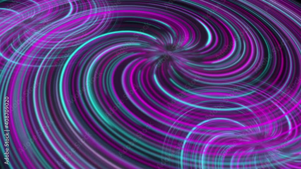 Abstract neon background of spiral graphic fantasy shimmer loop motion in deep space with black hole in the center. Abstract neon background of spiral graphic fantasy shimmer loop motion in deep space with black hole in the center.