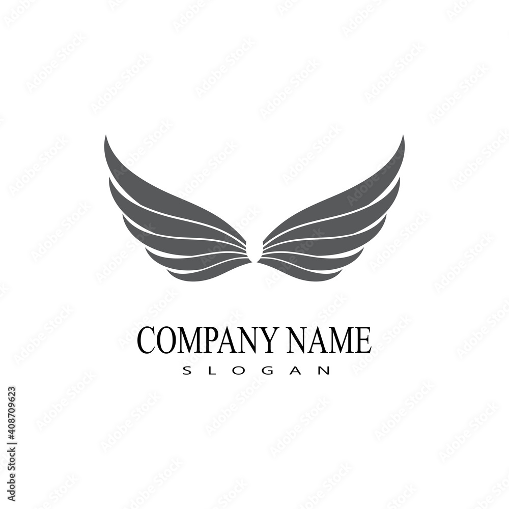 Wing Concept icon Template vector illustration design Wing Concept icon Template vector illustration design