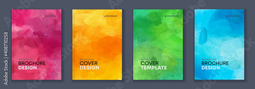 Watercolor A4 booklet colourful cover bundle set