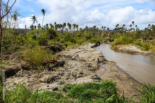 Vanuatu after cyclone Pam destruction