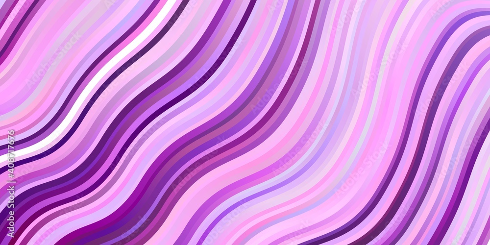 Obraz premium Light Pink vector texture with curves.