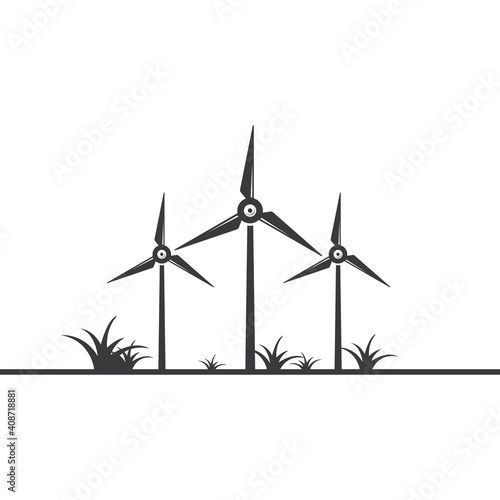 wind turbine icon vector illustration design template