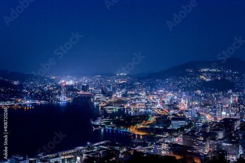 鍋冠山公園展望台からの長崎市街地夜景 © area1964