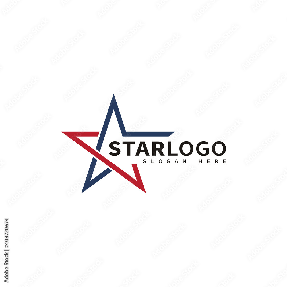 American Star icon logo design