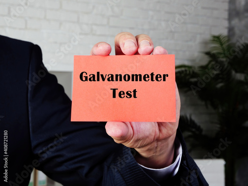 Business concept meaning Galvanometer Test with inscription on the sheet. photo