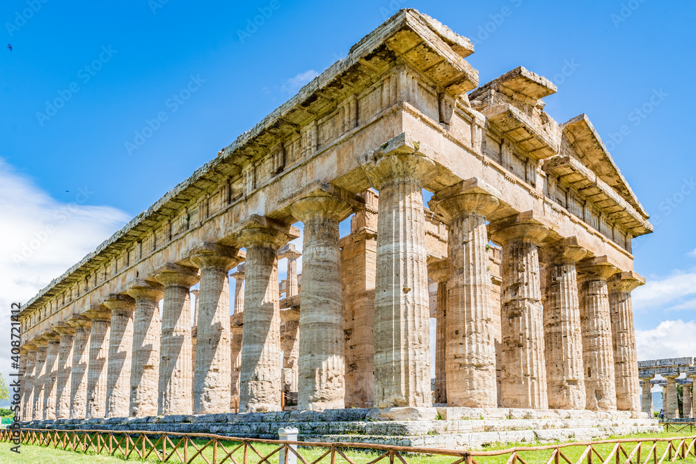 The Second Temple of Hera (or Temple of Neptune) in Paestum. Italy