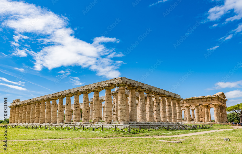 Temple of Hera (Basilica di Paestum) in Paestum Italy.