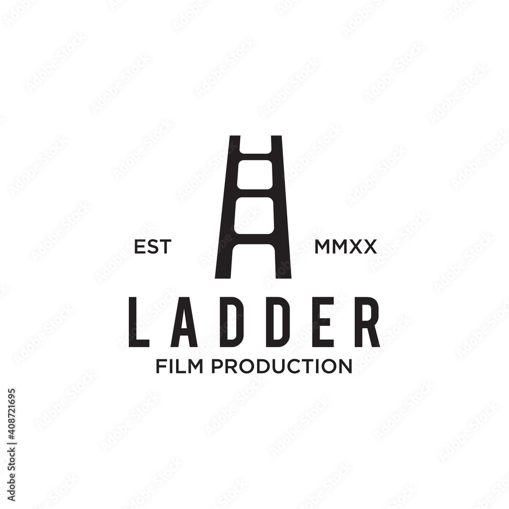 Movie or film production using ladder logo design